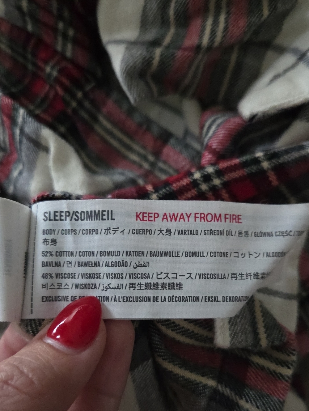 Abercrombie & Fitch Red Plaid Flannel Pajama Sleep Shirt Top Medium - Picture 8 of 10